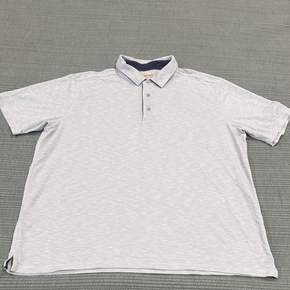Tommy Bahama Light Gray Polo Mens Short Sleeve Shirt XL